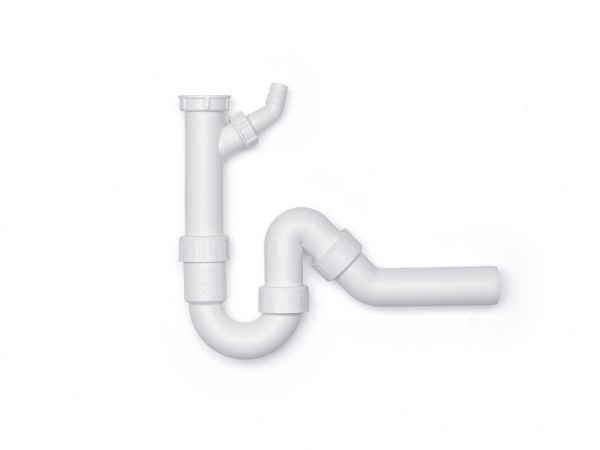 Röhrengeruchsverschluss 1 , Siphon, 1 ½ Zoll x Ø 40 mm