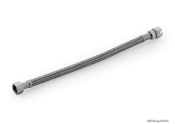 Edelstahlschlauch mit 3/8 Zoll Überwurfmutter, Sanitärschlauch, L 500 mm