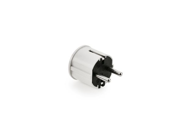 Schutzkontakt-Winkelstecker, Stecker, weiß