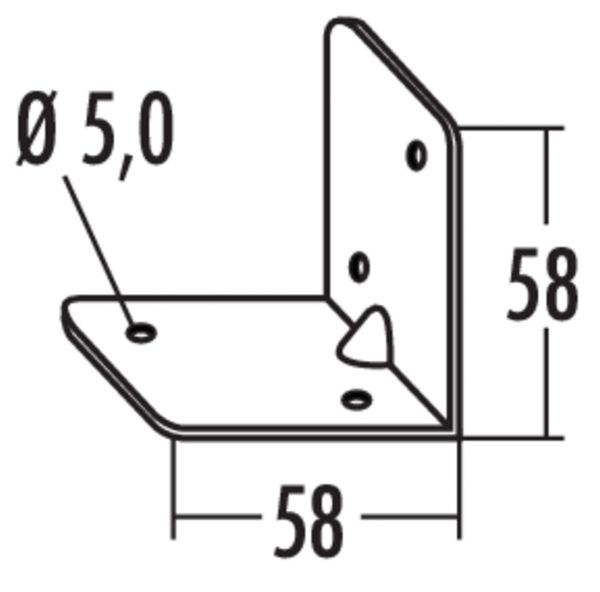 Winkel 6, Verbindungsmaterial, verzinkt