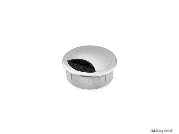Kabeldurchführung Kunststoff, Kabeldurchführung, Ø 80 mm, silber lackiert
