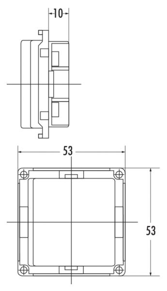 Wippschalter, silberfarbig