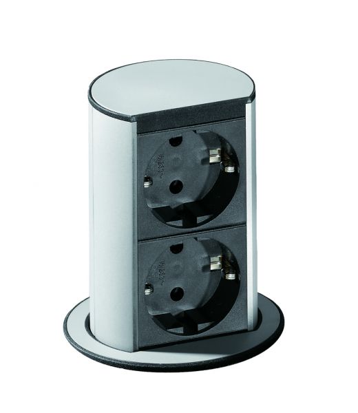 Elevator 2, Versenkbares Steckdosenelement, mit Schukosteckdosen