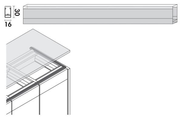 Lichtprofil Farbwechsel LED, Ambiente Leuchte, Einzelleuchte