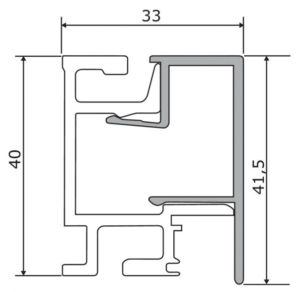 Linero MosaiQ Profilleisten Set-1, Relingsystem, L 900 mm
