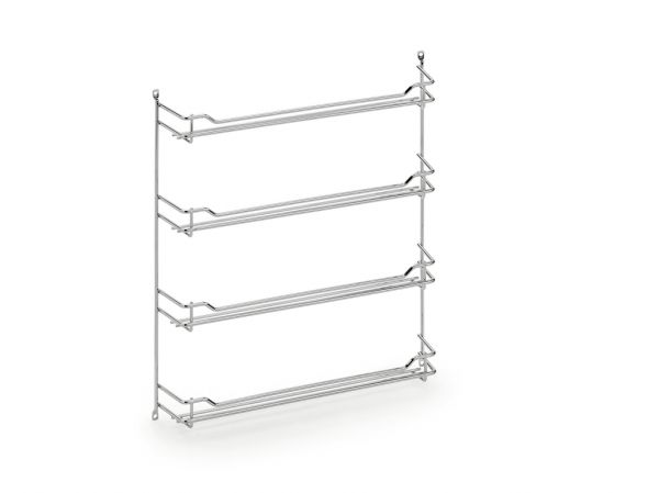Gewürzbord chrom 1, Gewürzbord, für  4x6 Dosen, H 425, B 375, T 66 mm