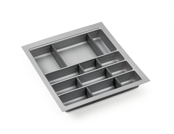 Ordine edelstahlfarbig, Besteckeinsatz, für 500er Schrank, 2 Trennstege-Sets