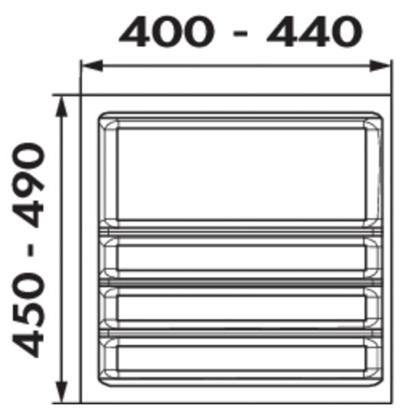 Ordine edelstahlfarbig, Besteckeinsatz, für 500er Schrank, 2 Trennstege-Sets
