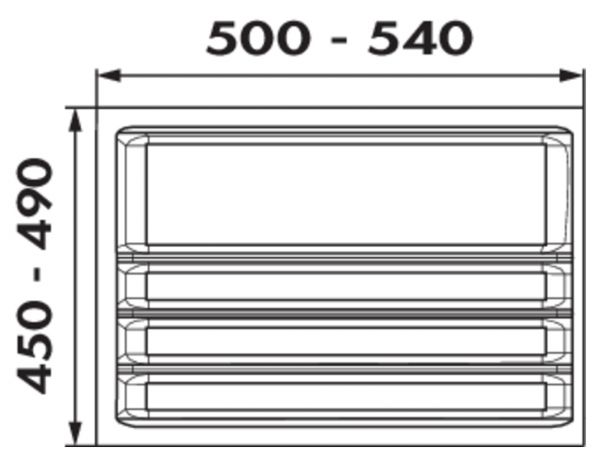 Ordine edelstahlfarbig, Besteckeinsatz, für 600er Schrank, 2 Trennstege-Sets