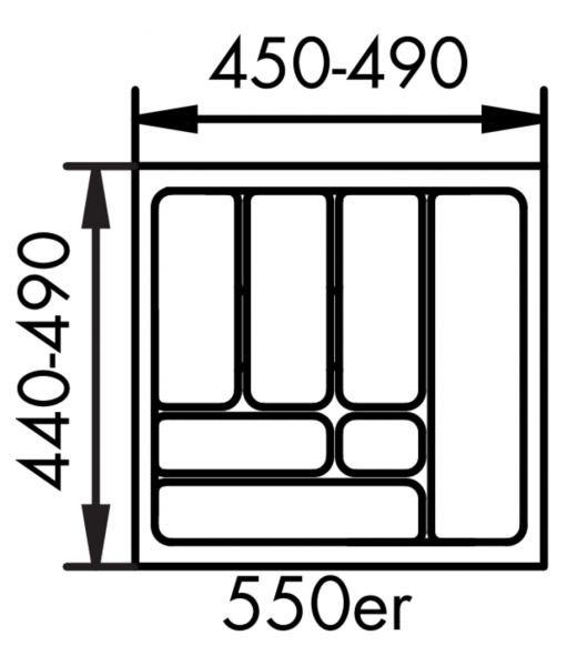 Besteckeinsatz 1, Besteckeinsatz, für 550er Schrank