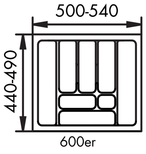 Besteckeinsatz 1, Besteckeinsatz, für 600er Schrank