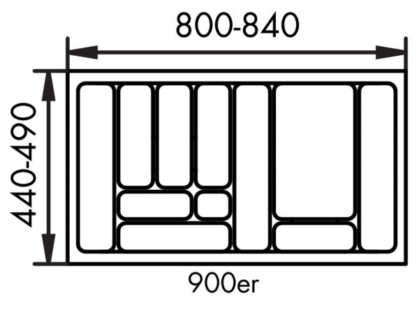 Besteckeinsatz 1, Besteckeinsatz, für 900er Schrank