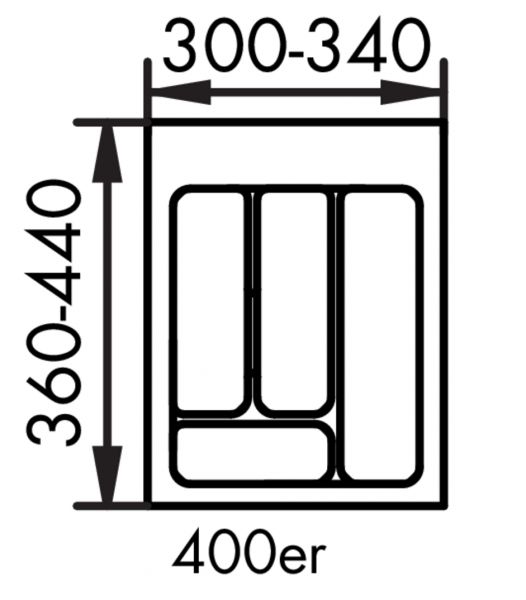 Besteckeinsatz 2, Besteckeinsatz, für 400er Schrank