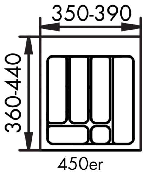 Besteckeinsatz 2, Besteckeinsatz, für 450er Schrank