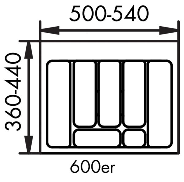 Besteckeinsatz 2, Besteckeinsatz, für 600er Schrank