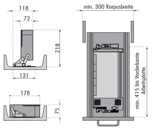 ritter Einbautoaster ET 10, Schrankausstattung, Edelstahl