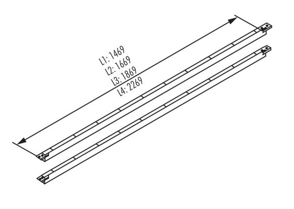 Quertraverse, Tisch, L 1870 mm