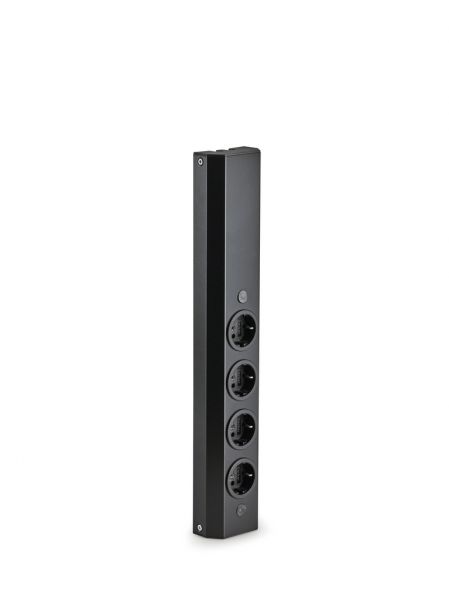 Mira Wand small, Aufbausteckdosenelement, schwarz matt