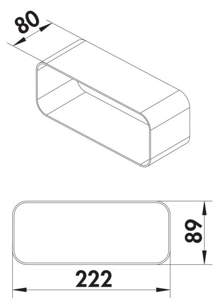 F-VBS 150 Rohrverbinder, Abluftzubehör, weiß