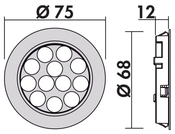 Nova Plus Farbwechsel LED, Aufbauleuchte, Einzelleuchte ohne Schalter 7061334