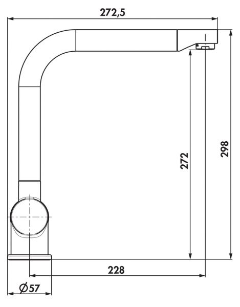 Linea Drive 1, Einhebelmischer, schwarz matt, Hochdruck