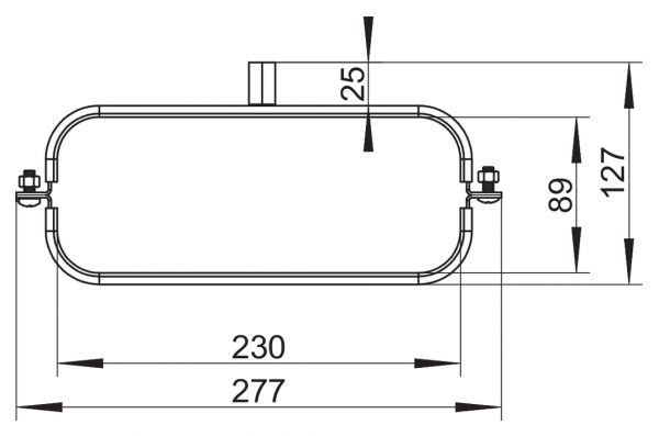 STEEL flow SF 150 Flachkanalhalterung, Abluftzubehör, verzinkter Stahl