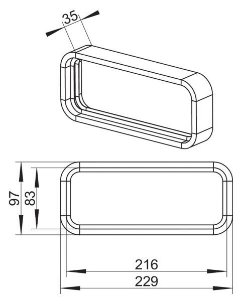 STEEL flow SF-Profildichtung, Abluftzubehör, PVC