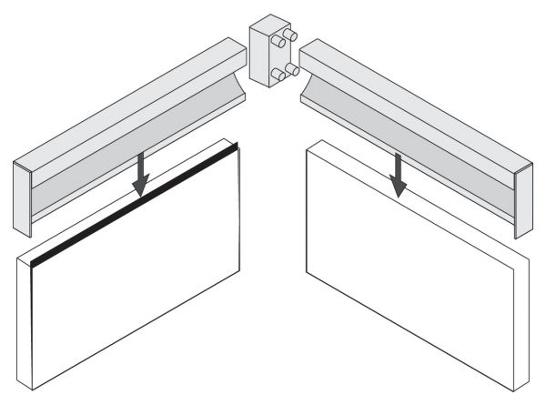 Prova 90° Verbindungseckelement, Verbindungsleitung/-element, schwarz