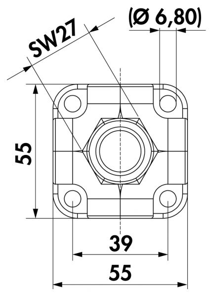 Water Box, Verteiler, verchromt