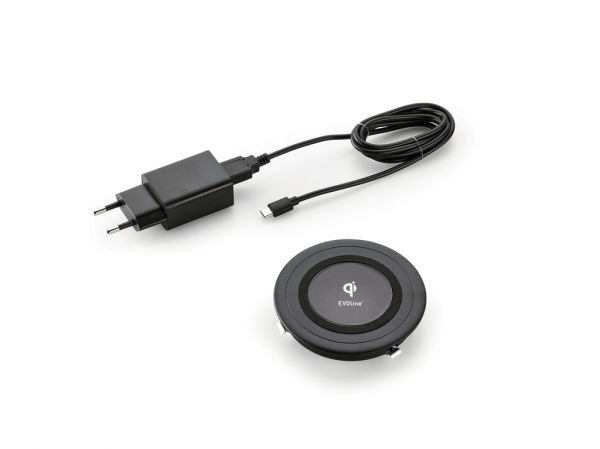 Evoline Qi Wireless Charger, Ladestation, schwarz