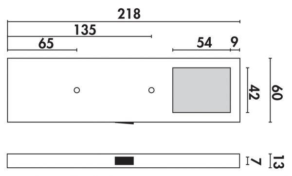 Six 2 LED, Unterboden-/Nischenleuchte, Einzelleuchte mit LED Touch Schalter und Dimmer
