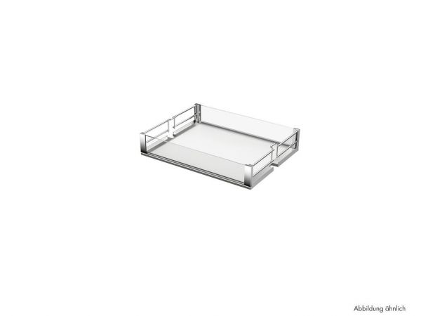 VS TAL Larder Artline Korb, Ablageelement, 4 Stk., für 300 mm Korpus, chrom/Glas