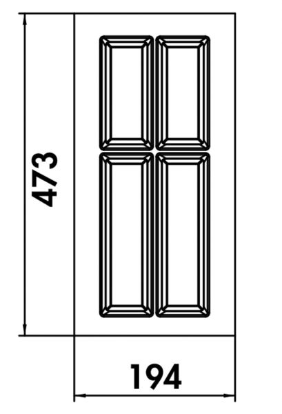 Adesso 1, Besteckeinsatz, für 300er Schrank