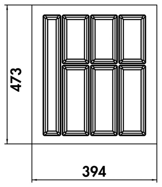 Adesso 1, Besteckeinsatz, für 500er Schrank