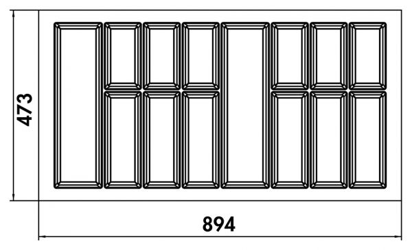 Adesso 1, Besteckeinsatz, für 1000er Schrank
