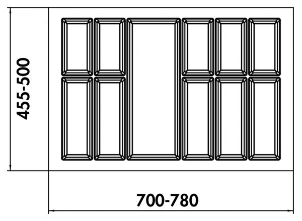 Adesso 2, Besteckeinsatz, für 800er Schrank