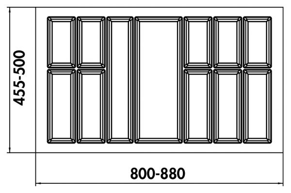 Adesso 2, Besteckeinsatz, für 900er Schrank