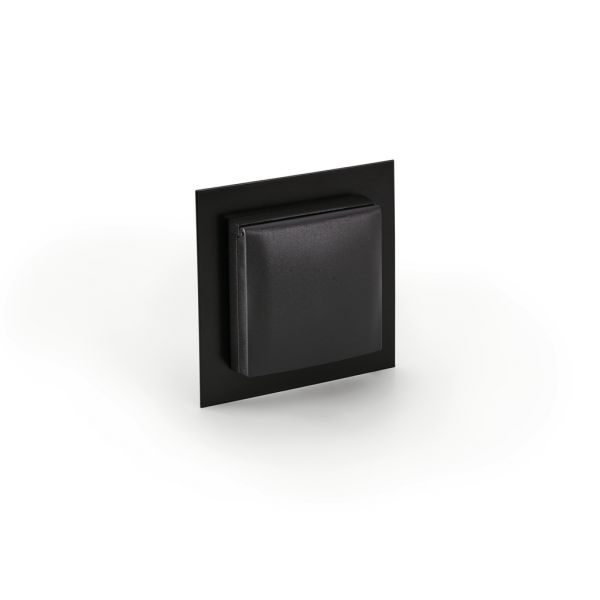 Mira ES1 mit Blende, Einbausteckdosenelemente, schwarz matt, Deckel anthrazit