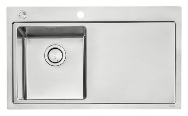 Corno Ora, Einbauspüle, Edelstahl, Becken li.