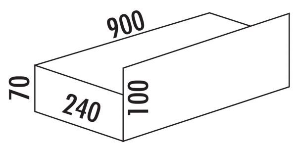 Cox Base-Board® 900, Utensilienschublade, silber