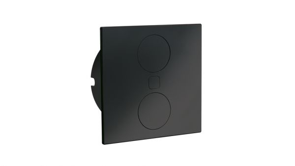 Duplex USB A+C, Einbausteckdosenelemente, eckig, mit Schukosteckdose, schwarz matt