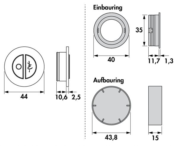Branco Funkfernbedienung, Fernbedienung, silber