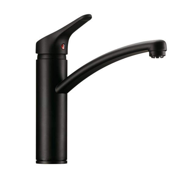 Linea Fuoco 1, Einhebelmischer, schwarz matt, Hochdruck