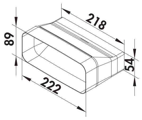 F-Top Adapter, Lüftungsrohr, weiß
