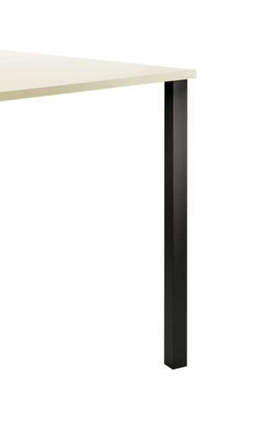 Kreta Vierkantfuß Aluminium, Stützfuß, schwarz matt, H 1100 mm