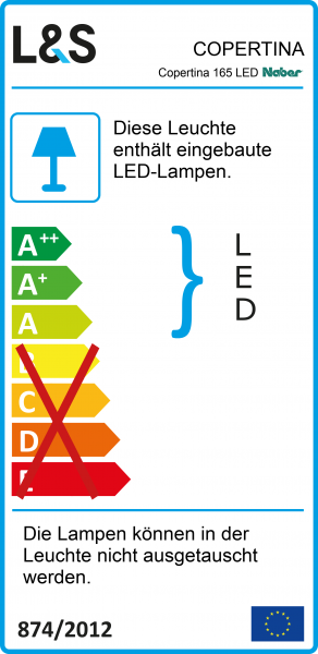 Copertina 165 LED, Einbauleuchte, Einzelleuchte, weiß