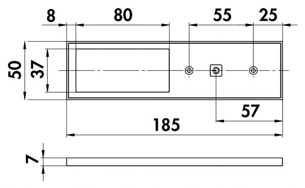 Gresso LED, Unterboden-/Nischenleuchte, Einzelleuchte m. S. D., alufarbig