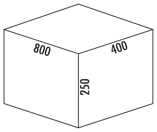 Cox Stand-UP® 250 S/800-4, Abfallsammler für vorhandene Auszüge, ohne Biodeckel, anthrazit, H 250 mm