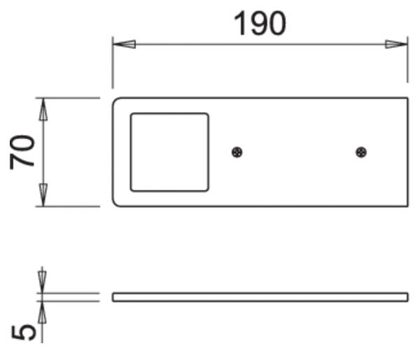 AstraLED SE alufarbig, Unterboden-/Nischenleuchte, Einzelleuchte m. LED Touch S. D., 3000 K warmweiß