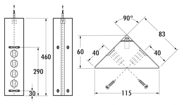 Mira ES1 USB A/C, Ecksteckdosenelement, Edelstahl